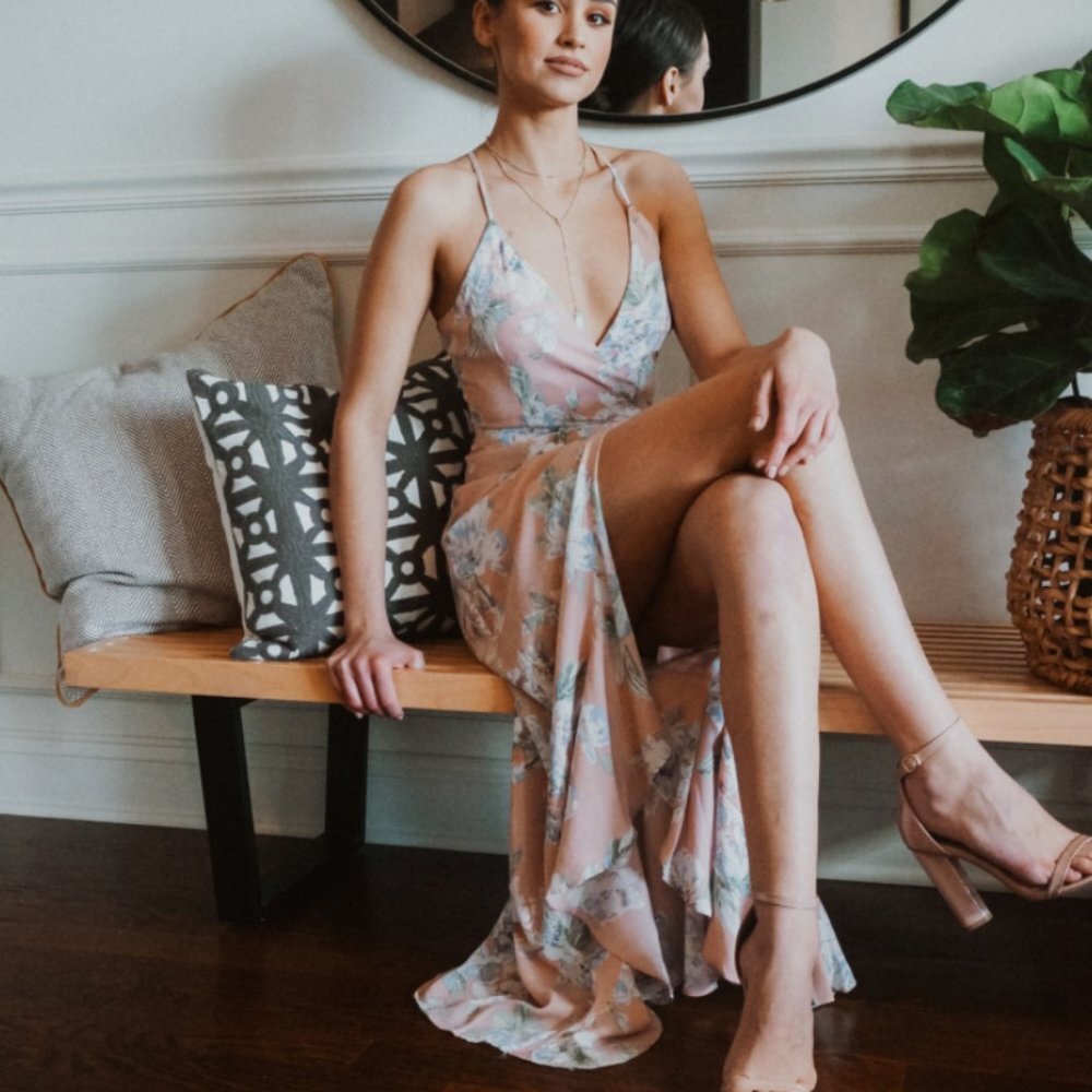 Floral High-Low Ruffle Maxi Dress - Picture 2 of 16